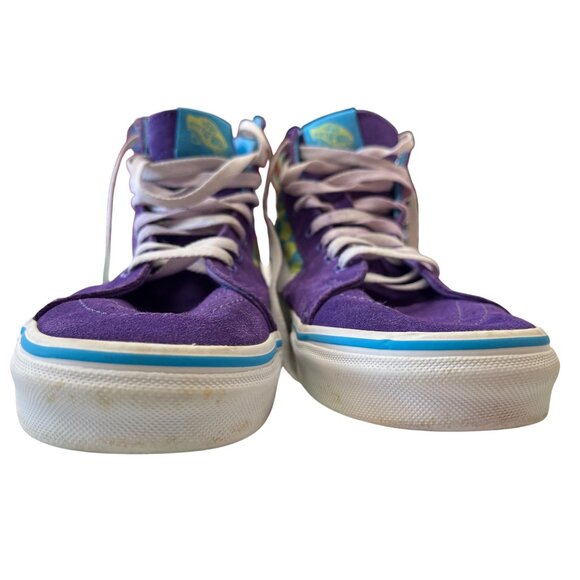 Vans unisex Sk8 Hi Purple Green Checkerboard Sneaker Sz 9 SKU 8997 - Picture 13 of 16